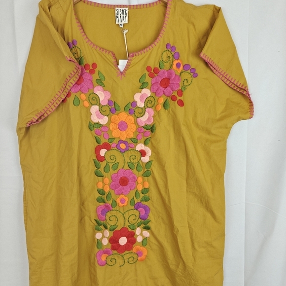 Sister Mary NWT Angelina Floral Embroidered Mini Dress Size XL Women's - Picture 9 of 14